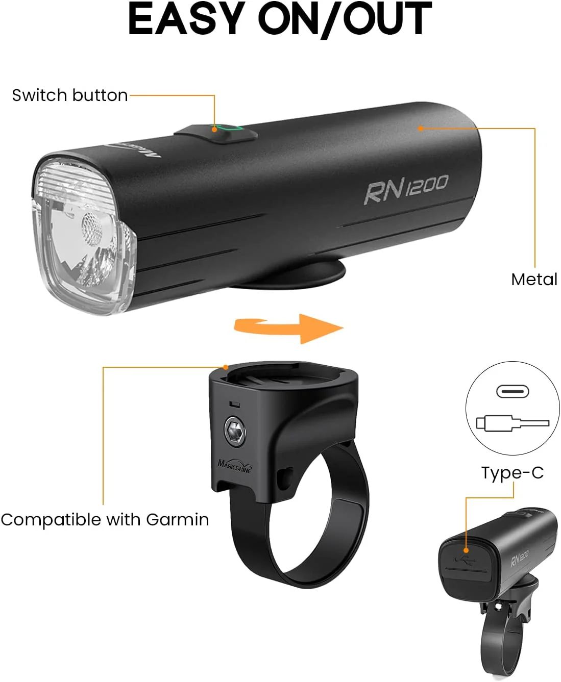 Magicshine RN 1200 Front Light - Image 5