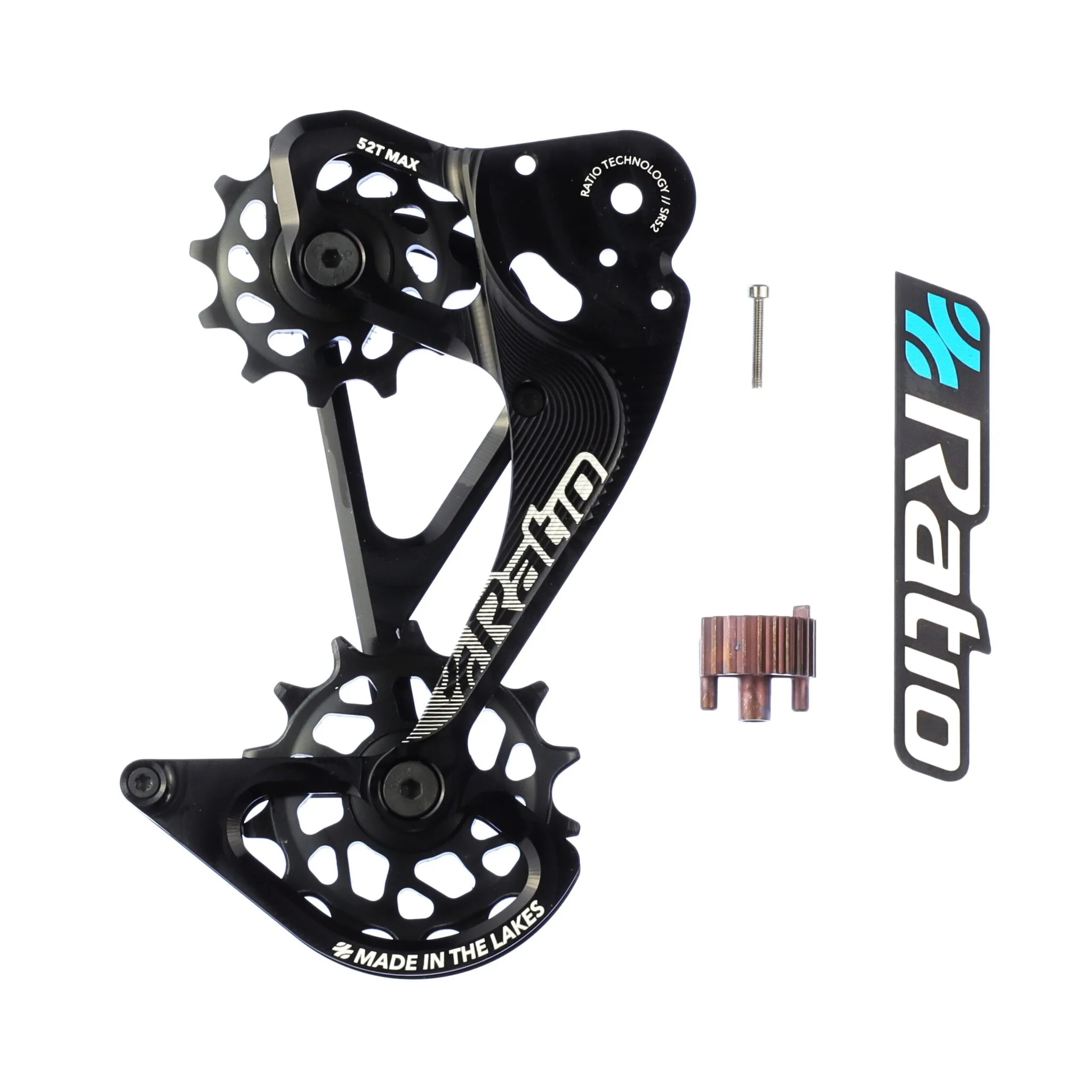 Ratio Tech 1x12 Wide Ratchet and Cage Kit Black